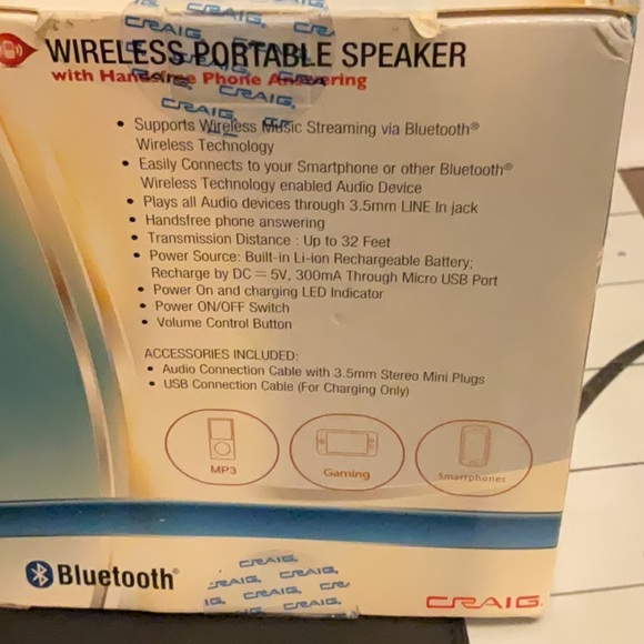 💥 Final Inventory Lot 3 CRAIG Smart Socket & Wireless Portable Speaker NEW $130 - Picture 6 of 6